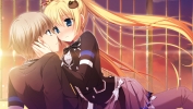 Imouto no Okage de Mote Sugite Yabai. : Asasaka Meguri Asasaka Tokiya 183537
ahoge bells blonde hair blue eyes blush brown hairpins long ribbon seifuku short sky sunset twin tails wallpaper   anime picture