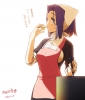 Kantai Collection : Tatsuta 183562
anthropomorphism apron blush cooking purple eyes hair short   anime picture