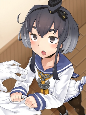 Kantai Collection : Tokitsukaze 183815
 670458  kantai collection  tokitsukaze   ( Anime CG Anime Pictures      ) 183815   : yumoteliuce
anthropomorphism black eyes hair blush chain gloves grey hat long thigh highs uniform   anime picture