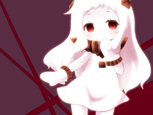 Kantai Collection : Hoppouseiki 183822
 670465  kantai collection  hoppouseiki   ( Anime CG Anime Pictures      ) 183822   : Yakinegi
albino anthropomorphism blush child dress gloves horns long hair red eyes white   anime picture