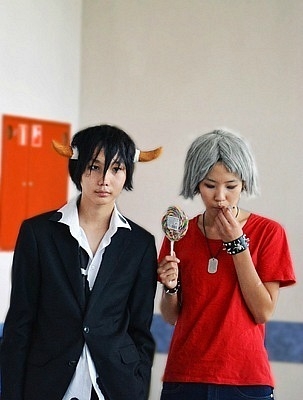 Kateikyoushi Hitman Reborn cosplay Gokudera Lambo
Kateikyoushi Hitman Reborn cosplay Gokudera Lambo cosband 2U